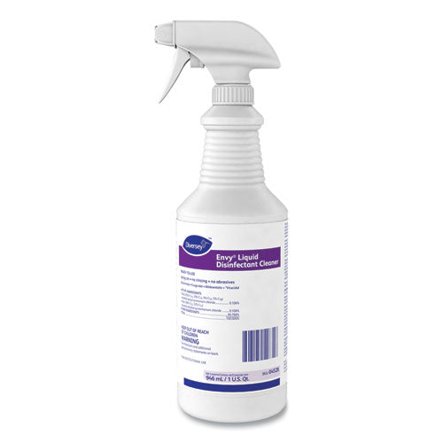 Envy Liquid Disinfectant Cleaner, Lavender, 32 oz Spray Bottle, 12/Carton-(DVO04528)