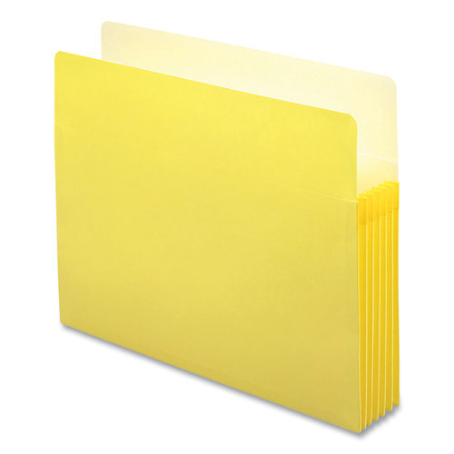 Colored File Pockets, 5.25" Expansion, Letter Size, Yellow-(SMD73243)