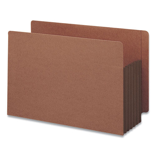 Redrope Drop-Front End Tab File Pockets, Fully Lined 6.5" High Gussets, 5.25" Expansion, Legal Size, Redrope/Brown, 10/Box-(SMD74691)