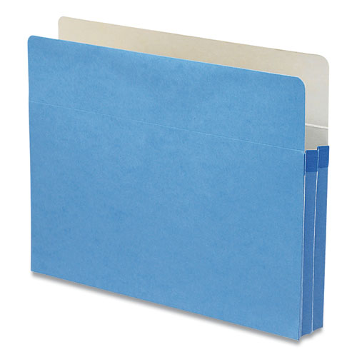 Colored File Pockets, 1.75" Expansion, Letter Size, Blue-(SMD73215)