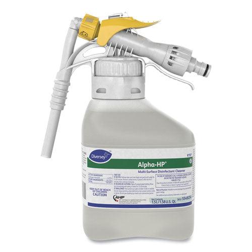 Alpha-HP Multi-Surface Disinfectant Cleaner, Citrus Scent, 1.5 L RTD Spray Bottle, 2/Carton-(DVO5549254)