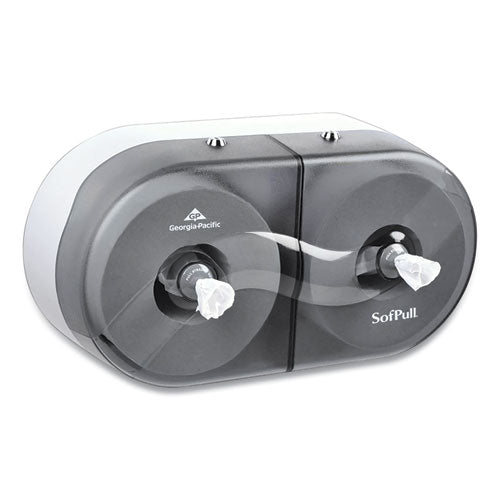 SofPull Twin High-Capacity Center-Pull Dispenser, 20.13 x 7 x 10.75, Smoke-(GPC56509)