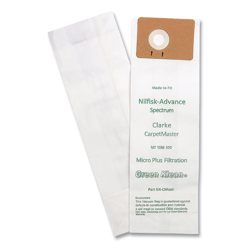 Replacement Vacuum Bags, Fits Advance Spectrum/Clarke CarpetMaster, 10/Pack-(GRKCMASTRP)