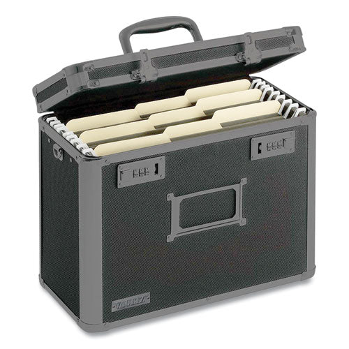 Locking Personal File Tote, Letter, 7.25 x 13.75 x 12.5, Tactical Black-(IDEVZ00310)