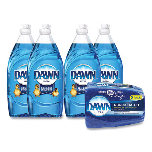 Ultra Liquid Dish Detergent, Dawn Original, 19.4 oz Bottle, 4/Carton-(PGC89271)