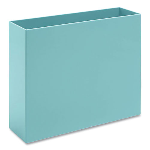 Plastic File Box, Letter Files, 3.75 x 12.25 x 9.75, Aqua-(PPJ101274)