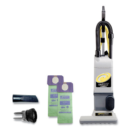 ProForce 1500XP Upright Vacuum, 15" Cleaning Path, Gray/Black-(PTM107252)