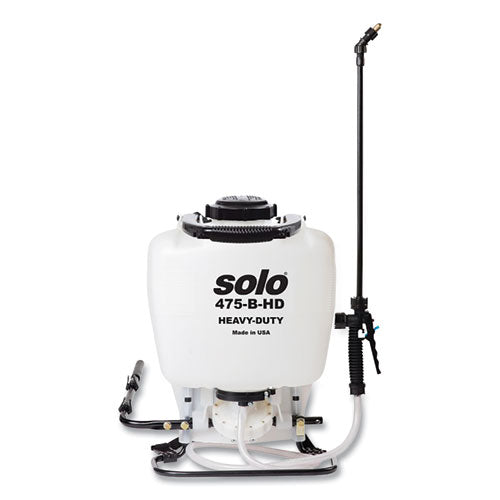 470 Professional Series Heavy-Duty Backpack Sprayer, 4 gal, 48" Hose, 28" Wand, Translucent White/Black-(SOI475BHD)