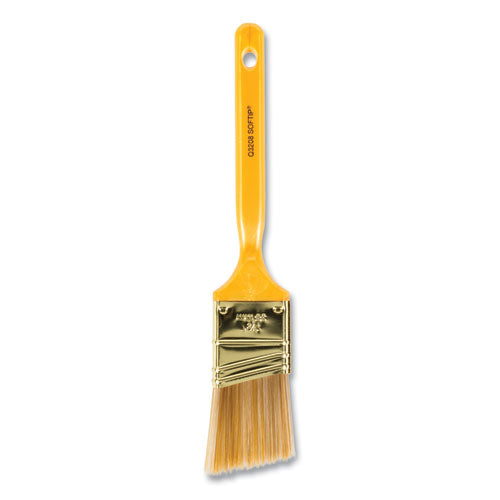 Softip Paint Brush, Nylon/Polyester Bristles, 1.5" Wide, Angled Profile, Plastic Kaiser Handle-(WBC0Q32080014)