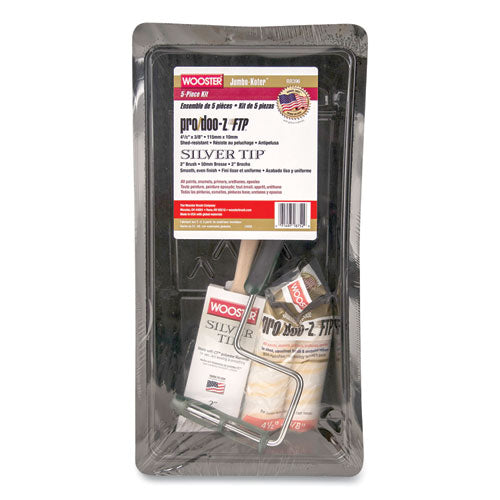 Jumbo-Koter Professional Painters Kit, Five-Piece 4.5" Mini-Roller Set-(WBC0RR3960044)