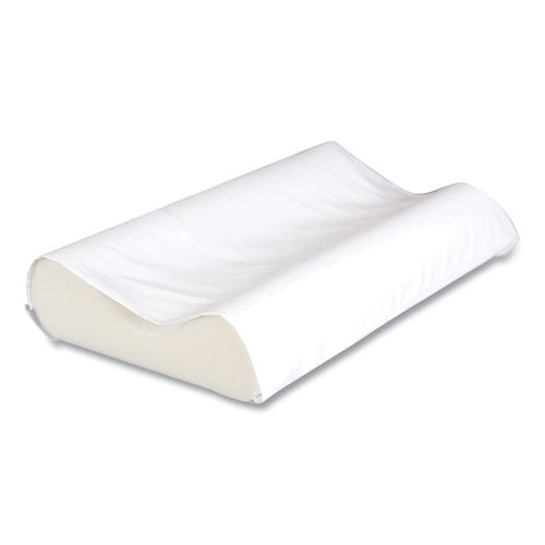 Basic Support Foam Cervical Pillow, Standard, 22 x 4.63 x 14, White-(COE160)