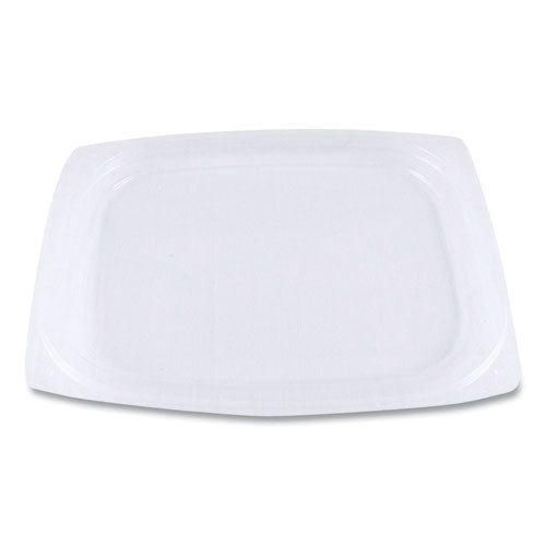 PLA Rectangular Deli Container Lids, 4.8 x 5.9 x 0.3, Clear, Plastic, 900/Carton-(WORRDLCS8)