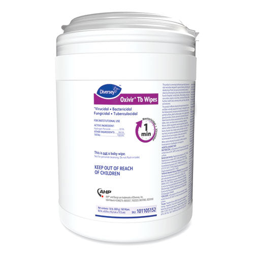 Oxivir TB Disinfectant Wipes, 6 x 6.9, Characteristic Scent, White, 160/Canister, 4 Canisters/Carton-(DVO101105152)