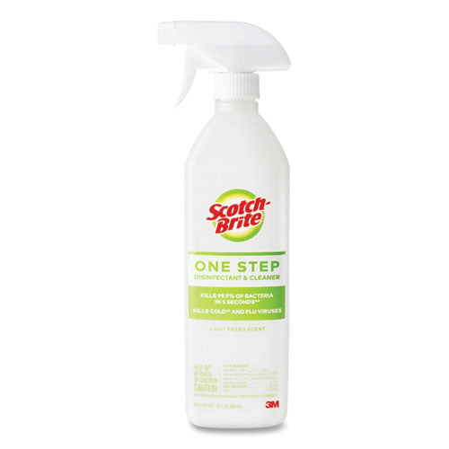 One Step Disinfectant and Cleaner, Light Fresh Scent, 28 oz Spray Bottle-(MMMSB1STPRTU)