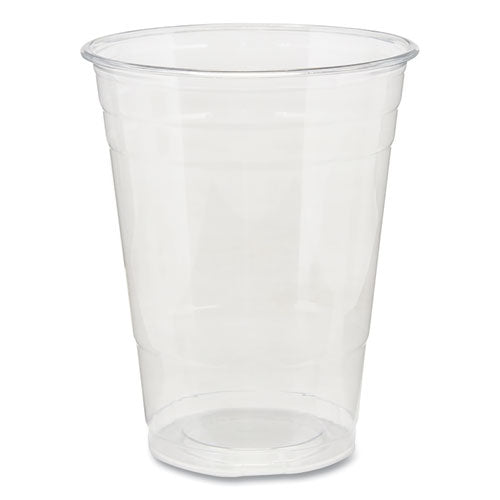 Clear Plastic PETE Cups, 16 oz, 25/Sleeve, 20 Sleeves/Carton-(DXECPET16DX)