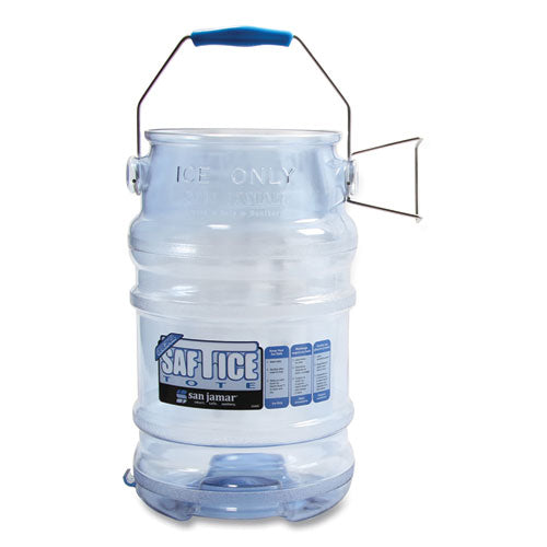 Saf-T-Ice Tote, 6 gal, Transparent Blue-(SJMSI6000)