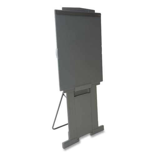 Duramax Portable Presentation Easel, Adjusts 39" to 72" High, Plastic, Gray-(QRT200E)