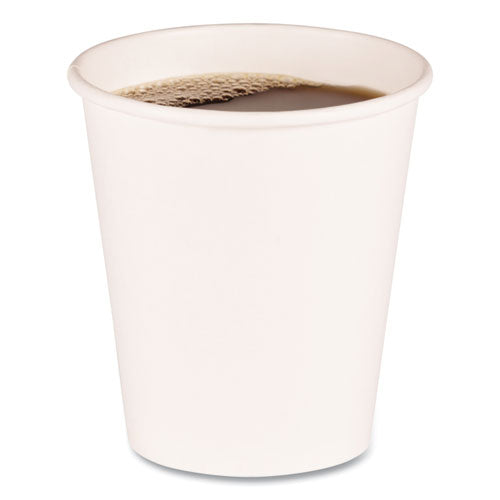 Paper Hot Cups, 10 oz, White, 20 Cups/Sleeve, 50 Sleeves/Carton-(BWKWHT10HCUP)