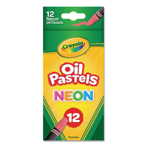 Neon Oil Pastels, 12 Assorted Colors, 12/Pack-(CYO524613)