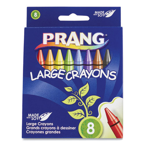 Large Crayons Made with Soy, 8 Colors/Pack-(DIXX00900)