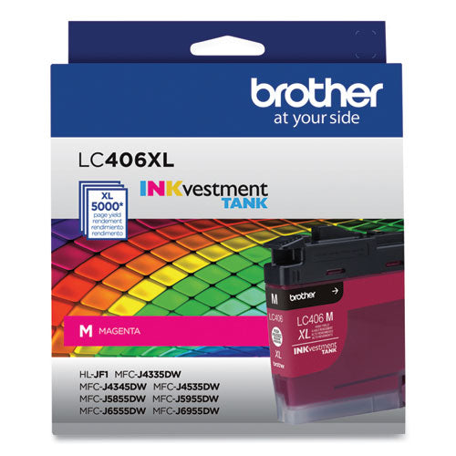 LC406XLMS INKvestment High-Yield Ink, 5,000 Page-Yield, Magenta-(BRTLC406XLMS)