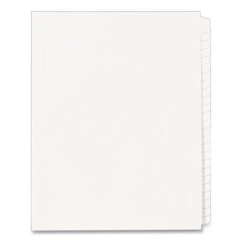 Blank Tab Legal Exhibit Index Divider Set, 25-Tab, 11 x 8.5, White, 1 Set-(AVE11959)