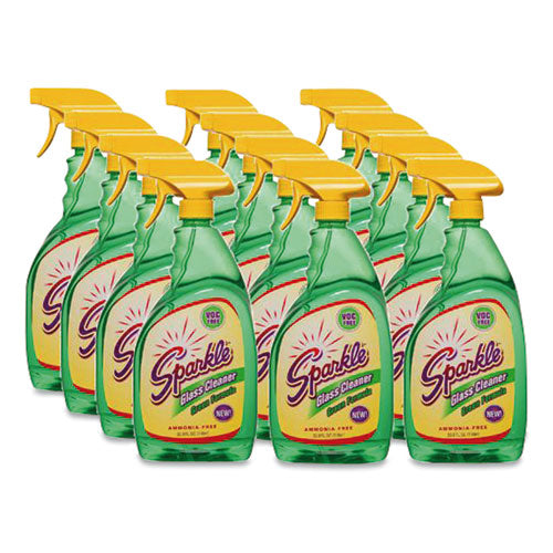 Green Formula Glass Cleaner, 33.8 oz Bottle, 12/Carton-(FUN30345CT)