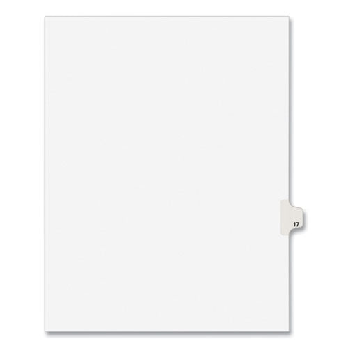 Preprinted Legal Exhibit Side Tab Index Dividers, Avery Style, 10-Tab, 17, 11 x 8.5, White, 25/Pack, (1017)-(AVE01017)