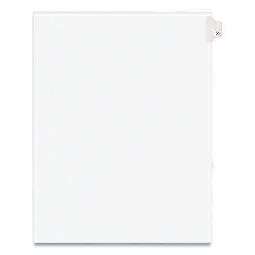 Preprinted Legal Exhibit Side Tab Index Dividers, Avery Style, 10-Tab, 51, 11 x 8.5, White, 25/Pack, (1051)-(AVE01051)