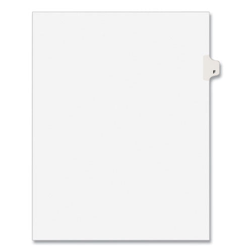 Preprinted Legal Exhibit Side Tab Index Dividers, Avery Style, 26-Tab, F, 11 x 8.5, White, 25/Pack, (1406)-(AVE01406)