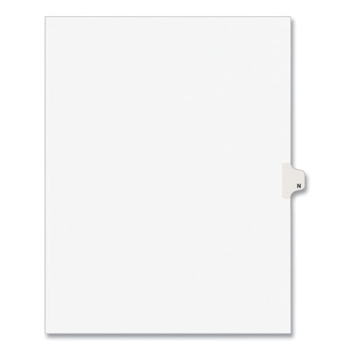 Preprinted Legal Exhibit Side Tab Index Dividers, Avery Style, 26-Tab, N, 11 x 8.5, White, 25/Pack, (1414)-(AVE01414)