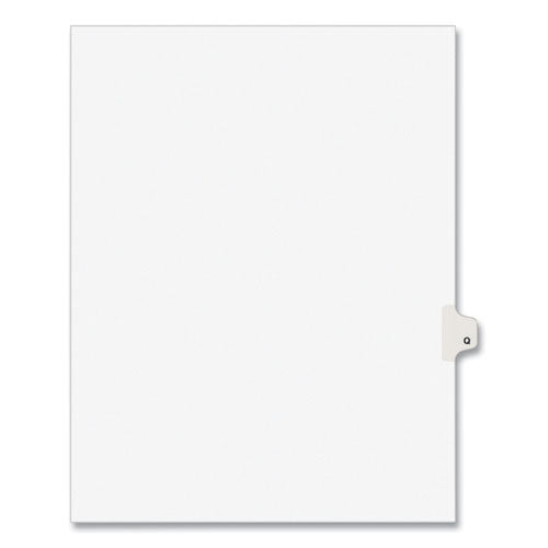 Preprinted Legal Exhibit Side Tab Index Dividers, Avery Style, 26-Tab, Q, 11 x 8.5, White, 25/Pack, (1417)-(AVE01417)