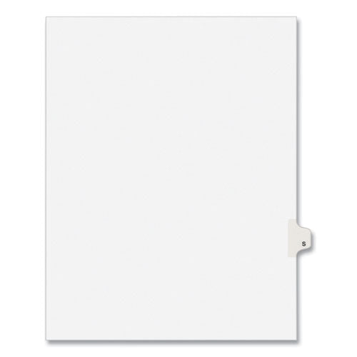 Preprinted Legal Exhibit Side Tab Index Dividers, Avery Style, 26-Tab, S, 11 x 8.5, White, 25/Pack, (1419)-(AVE01419)