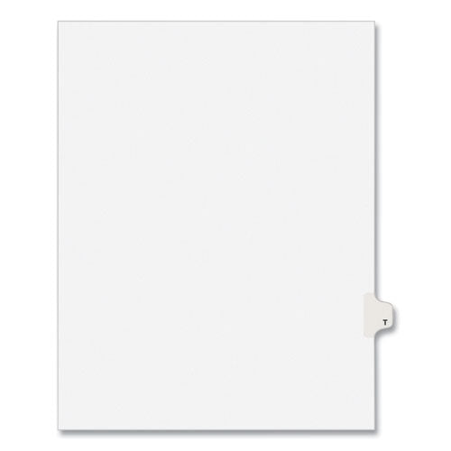 Preprinted Legal Exhibit Side Tab Index Dividers, Avery Style, 26-Tab, T, 11 x 8.5, White, 25/Pack, (1420)-(AVE01420)