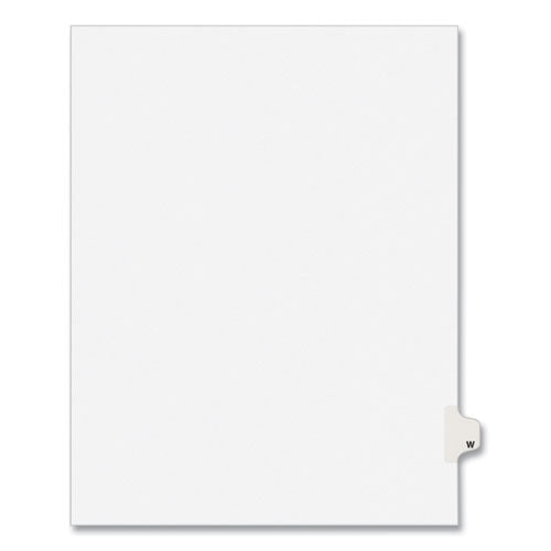 Preprinted Legal Exhibit Side Tab Index Dividers, Avery Style, 26-Tab, W, 11 x 8.5, White, 25/Pack, (1423)-(AVE01423)