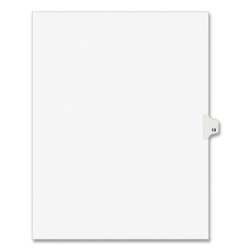 Preprinted Legal Exhibit Side Tab Index Dividers, Avery Style, 10-Tab, 13, 11 x 8.5, White, 25/Pack-(AVE11923)