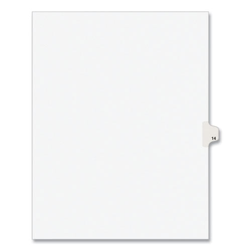 Preprinted Legal Exhibit Side Tab Index Dividers, Avery Style, 10-Tab, 14, 11 x 8.5, White, 25/Pack-(AVE11924)