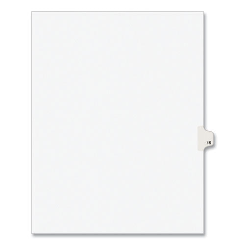 Preprinted Legal Exhibit Side Tab Index Dividers, Avery Style, 10-Tab, 15, 11 x 8.5, White, 25/Pack-(AVE11925)