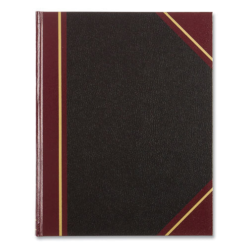 Texthide Eye-Ease Record Book, Black/Burgundy/Gold Cover, 10.38 x 8.38 Sheets, 150 Sheets/Book-(RED56211)