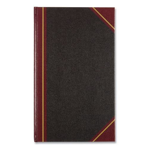 Texthide Eye-Ease Record Book, Black/Burgundy/Gold Cover, 14.25 x 8.75 Sheets, 300 Sheets/Book-(RED57131)