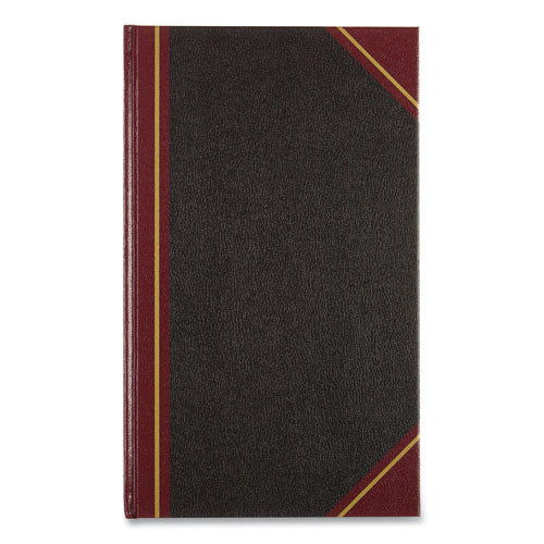 Texthide Record Book, 1-Subject, Medium/College Rule, Black/Burgundy Cover, (500) 14 x 8.5 Sheets-(RED57151)