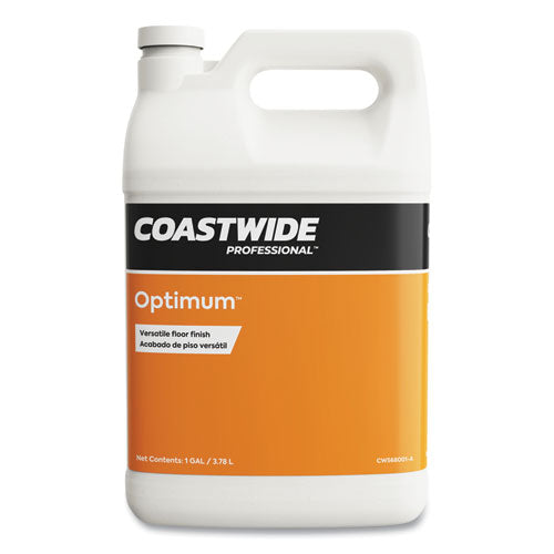 Optimum Floor Finish, Unscented, 3.78 L, 4/Carton-(CWZ568001A)