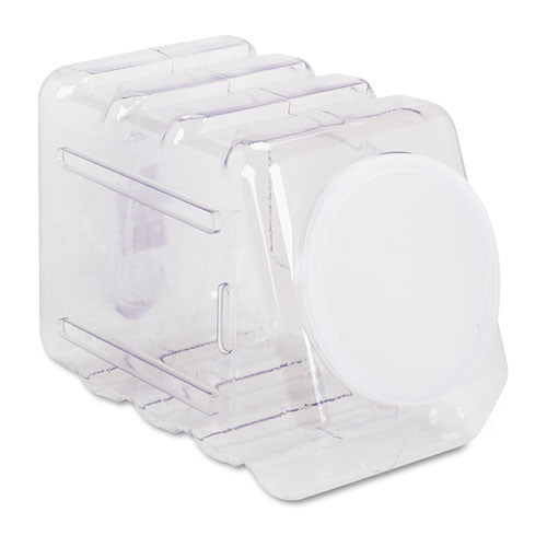 Interlocking Storage Container with Lid, Clear Plastic-(PAC27660)