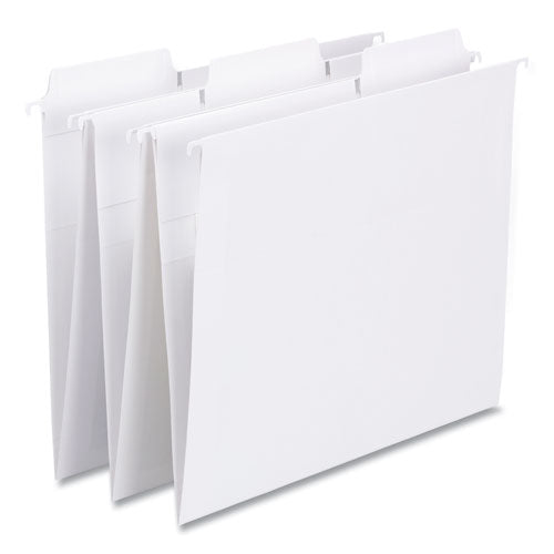 FasTab Hanging Folders, Letter Size, 1/3-Cut Tabs, White, 20/Box-(SMD64002)