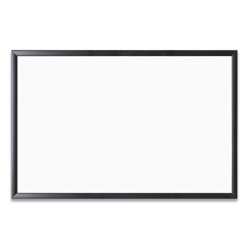 Magnetic Dry Erase Board with Wood Frame, 36 x 24, White Surface, Black Wood Frame-(UBR311U0001)