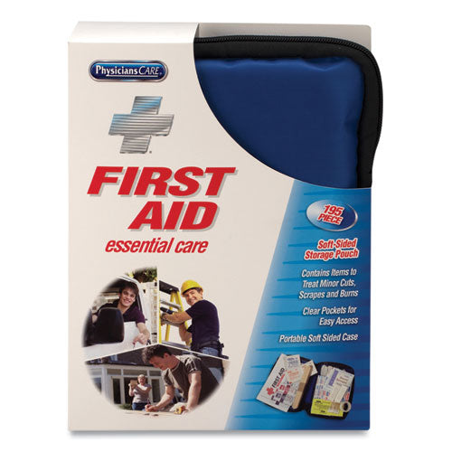 Soft-Sided First Aid Kit for up to 25 People, 195 Pieces, Soft Fabric Case-(FAO90167)