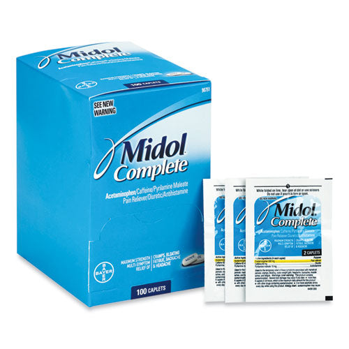 Complete Menstrual Caplets, Two-Pack, 50 Packs/Box-(FAO90751)