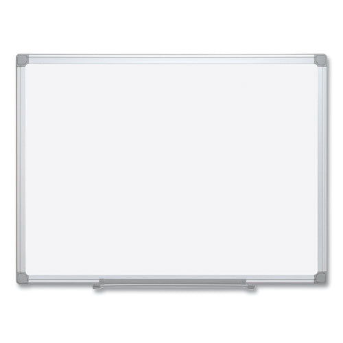 Earth Silver Easy-Clean Dry Erase Board, Reversible, 72 x 48, White Surface, Silver Aluminum Frame-(BVCMA2700790)