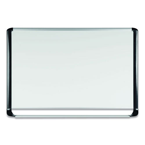 Pure Platinum Magnetic Dry Erase Board, 96 x 48, White Surface, Silver/Black Aluminum Frame-(BVCMVI210401)