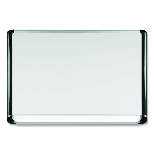 Pure Platinum Magnetic Dry Erase Board, 72 x 48, White Surface, Silver/Black Aluminum Frame-(BVCMVI270401)